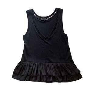 Generation Love Elegant Black Ruffle Tank